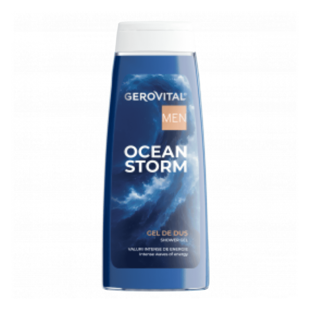 Gel de dus Ocean Storm for Men, 400ml, Gerovital — reducere 25% de la 24 lei la 18 lei