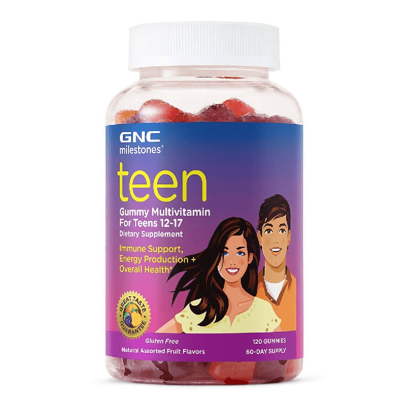Multivitamine Jeleuri pentru Adolescenti 12-17 ani, Milestones® Teen, 120 Jeleuri, GNC — reducere 15% de la 189 lei la 160,65 lei
