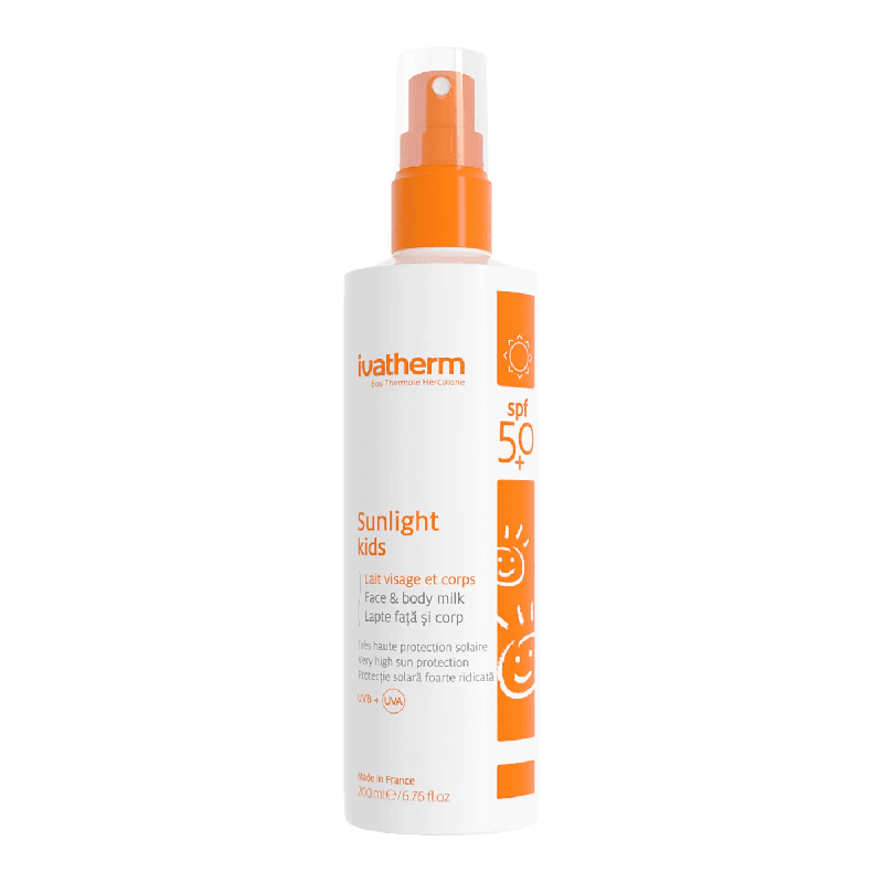 Lapte pentru copii cu protectie solara SPF 50+ Sunlight, 200 ml, Ivatherm — reducere 30% de la 99,9 lei la 69,93 lei