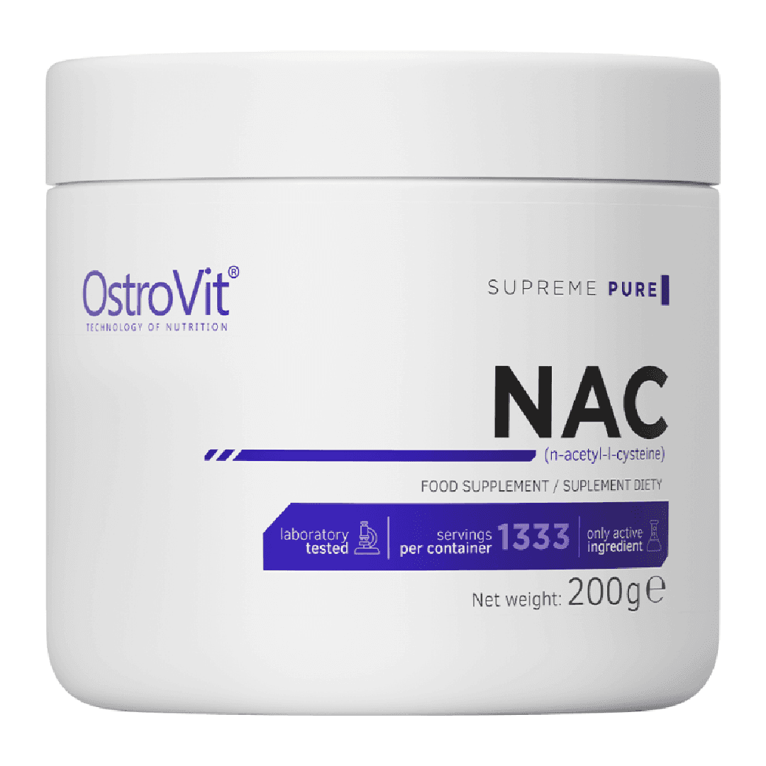 N-Acetil L-Cisteina NAC Natural, 200 g, OstroVit — reducere 20% de la 97,4 lei la 77,92 lei