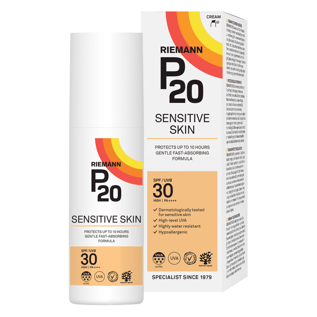 Crema de fata si corp cu factor de protectie SPF30 Sensitive P20, 100 ml, Riemann — reducere 25% de la 95,6 lei la 71,7 lei