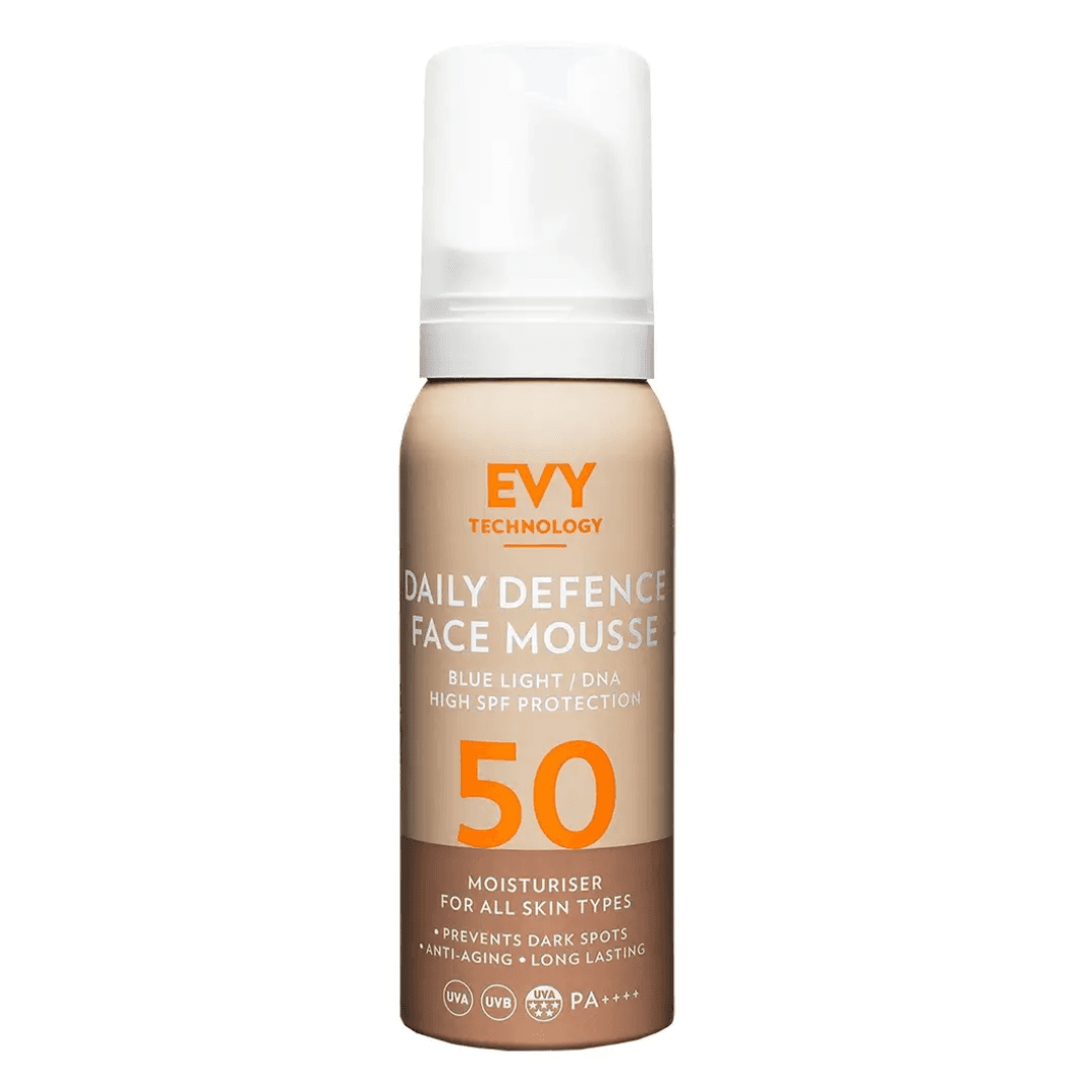 Spuma de fata cu SPF 50 Daily Defence Mousse, 75 ml, Evy — reducere 25% de la 107,4 lei la 80,55 lei